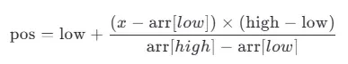 rumus interpolation search