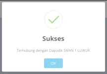 e-Rapor berhasil terhubung dengan Dapdik